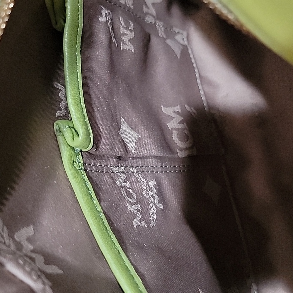 MCM EUC Leather Lime Green Quilted Satchel - Picture 10 of 11